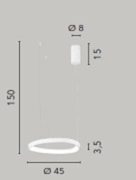 Lampadario a sospensione Led cct Nera 40W 6160Lm cct 45X3,5X150Cm in Lampade a sospensione Led Mall Home - Napoli, commercioVirtuoso.it