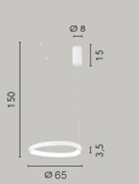 Lampadario a sospensione Led cct Bianca 58W 8360Lm cct 65X3,5X150Cm in Lampade a sospensione Led Mall Home - Napoli, commercioVirtuoso.it