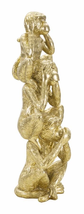 Scimmie Tower Cm Ø 10,5X30 in Statuine Led Mall Home - Napoli, commercioVirtuoso.it