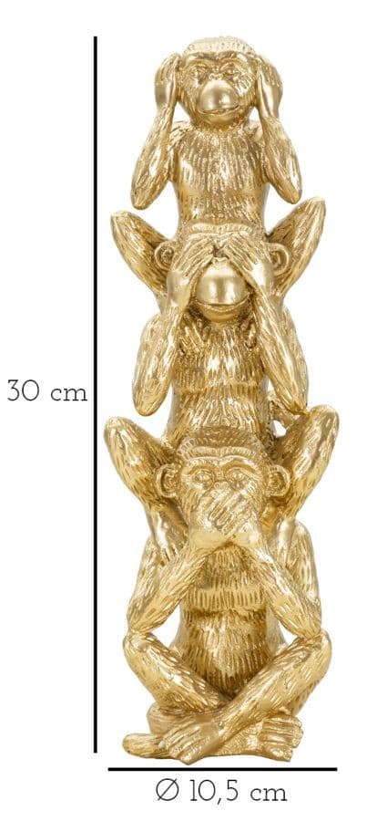 Scimmie Tower Cm Ø 10,5X30 in Statuine Led Mall Home - Napoli, commercioVirtuoso.it