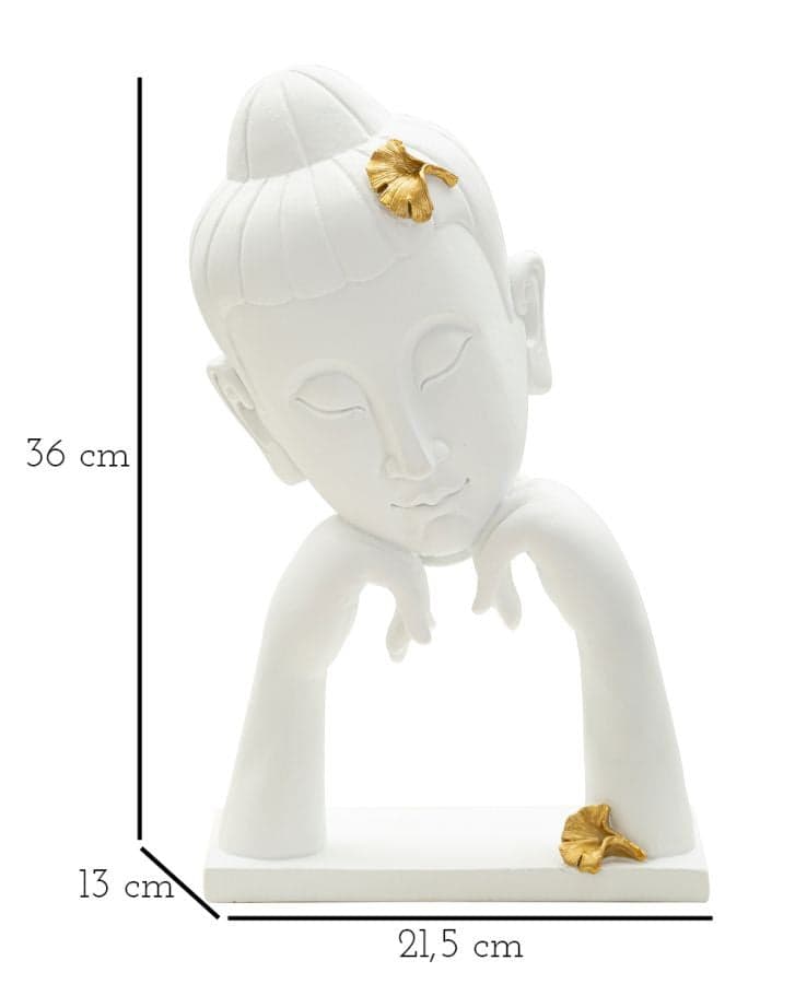 Testa Buddha -B- Cm 21,5X13X36 in Statue Led Mall Home - Napoli, commercioVirtuoso.it