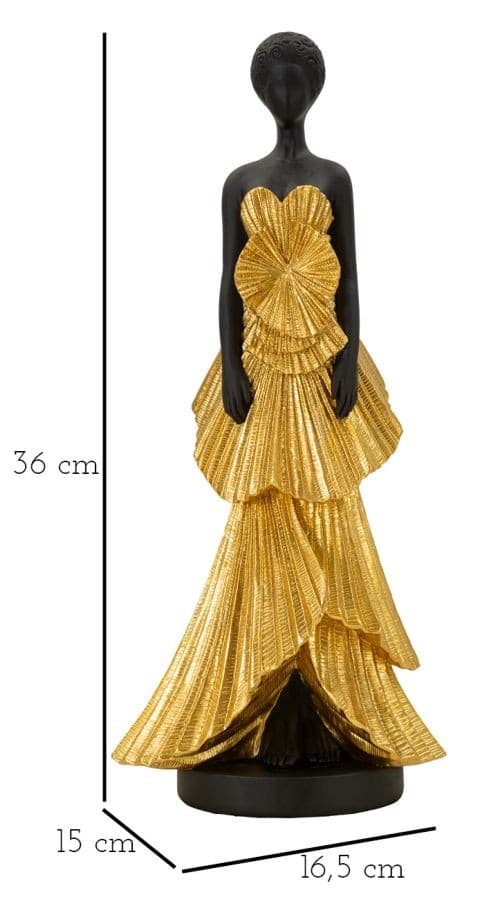 Donnina Fashion Gold Cm 14,5X10X33 in Sera e Cerimonia Led Mall Home - Napoli, commercioVirtuoso.it