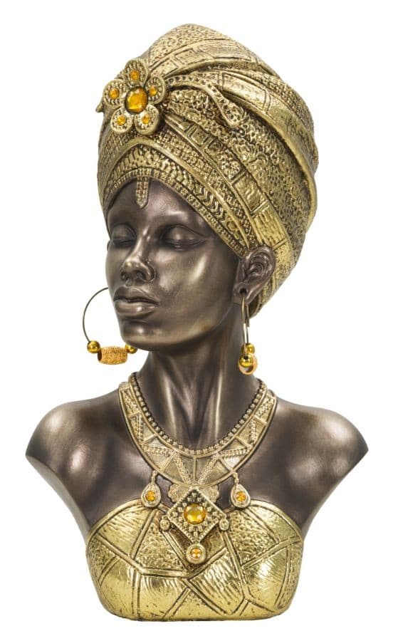 Scultura Mumbasa Cm 23,5X17,5X39,5 in Statue Led Mall Home - Napoli, commercioVirtuoso.it
