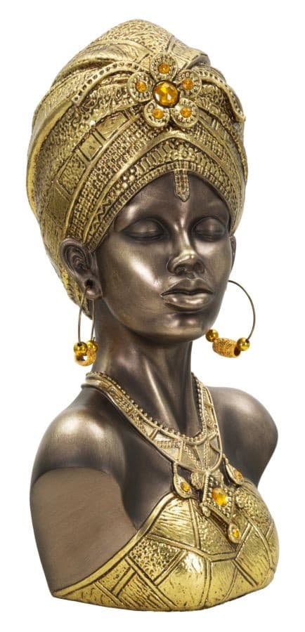 Scultura Mumbasa Cm 23,5X17,5X39,5 in Statue Led Mall Home - Napoli, commercioVirtuoso.it