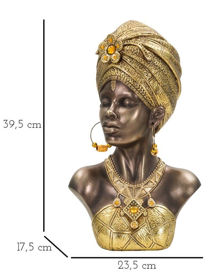 Scultura Mumbasa Cm 23,5X17,5X39,5 in Statue Led Mall Home - Napoli, commercioVirtuoso.it
