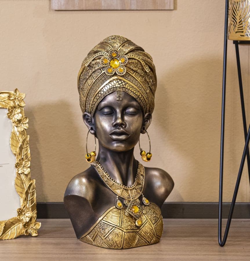 Scultura Mumbasa Cm 21X15X34 in Statue Led Mall Home - Napoli, commercioVirtuoso.it