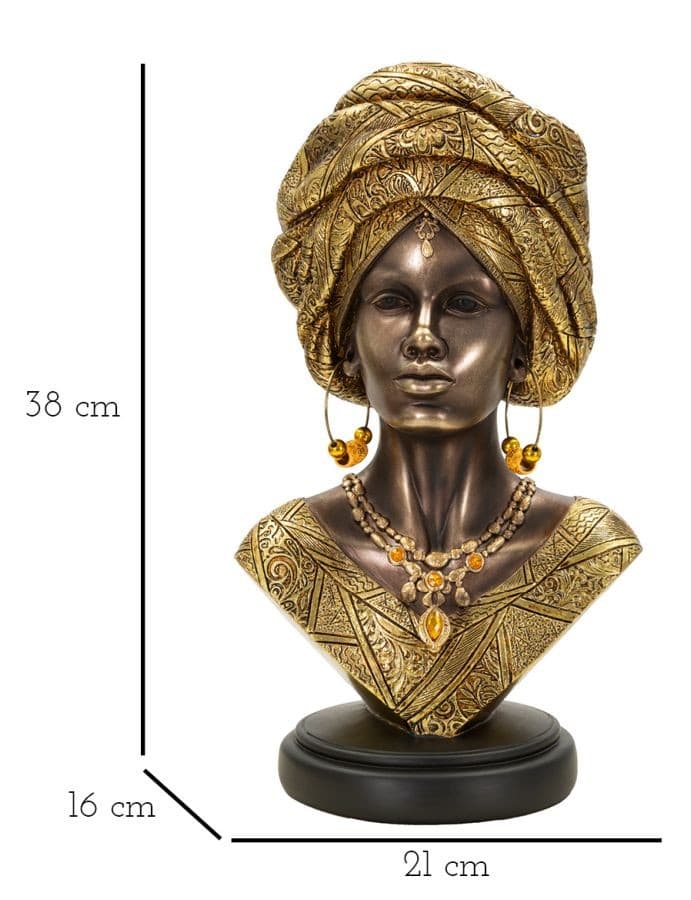Scultura Nairobi Cm 21X16X38 in Statue Led Mall Home - Napoli, commercioVirtuoso.it