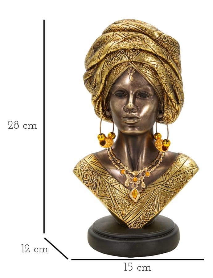 Scultura Nairobi Cm 15X12X28 in Statue Led Mall Home - Napoli, commercioVirtuoso.it