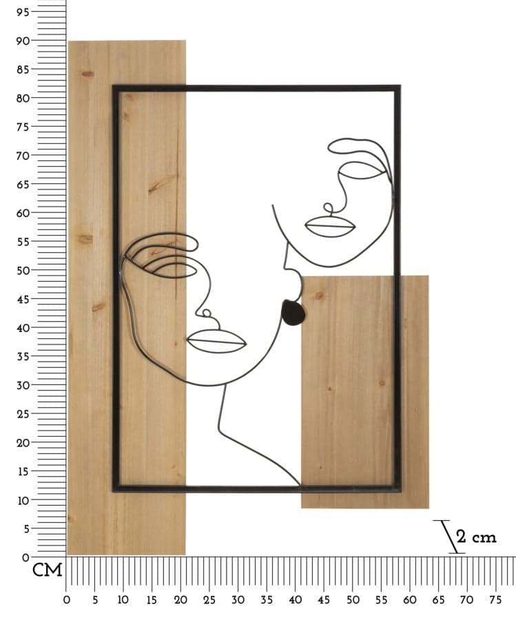 Pannello Da Muro Faces Ferro E Wood Cm 63X2X90 in Isolamento con pannelli Led Mall Home - Napoli, commercioVirtuoso.it