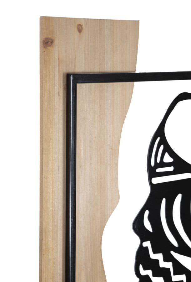 Pannello Da Muro Tribal Ferro E Wood Cm 53X2X80 in Sculture a parete Led Mall Home - Napoli, commercioVirtuoso.it