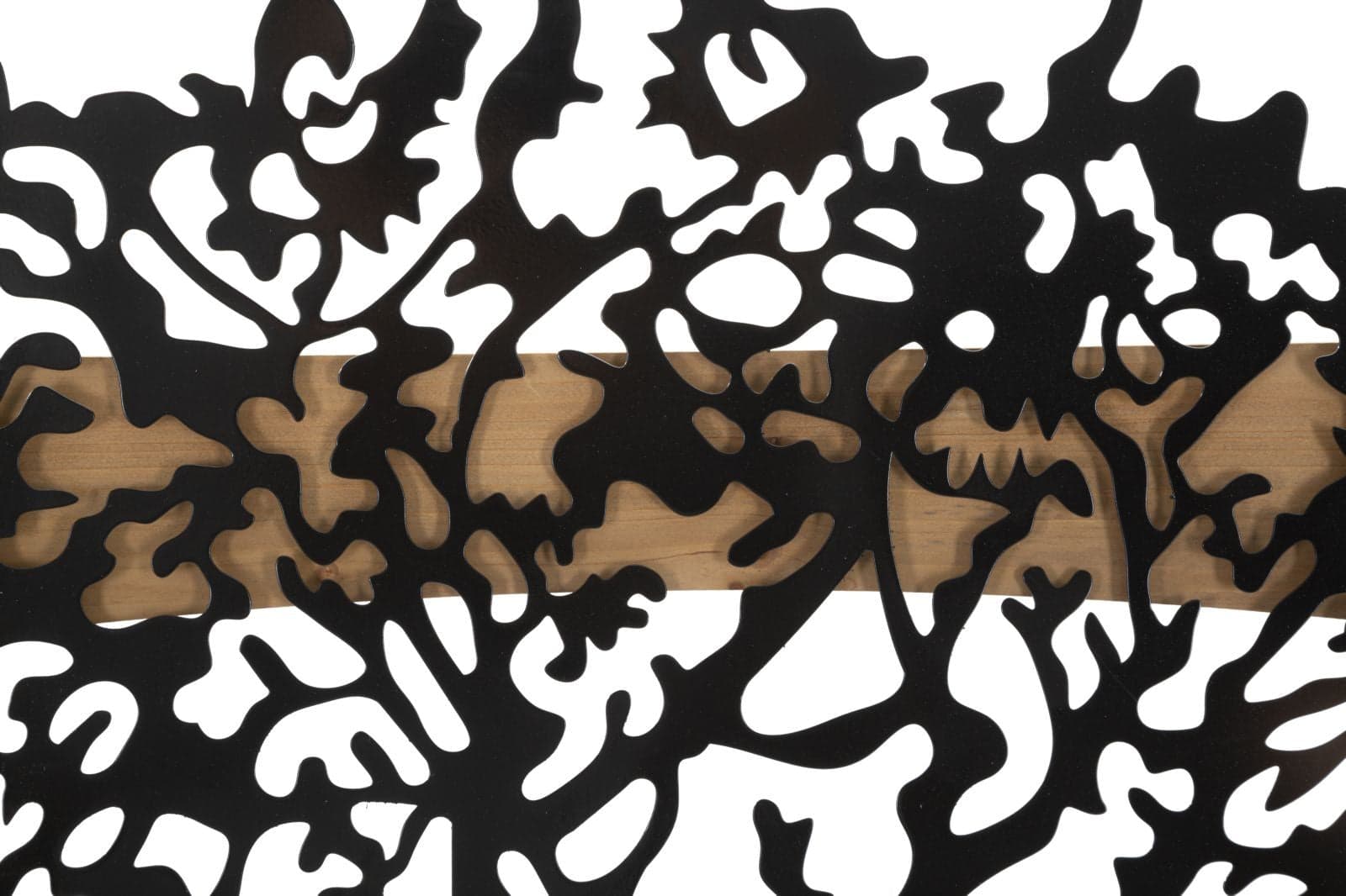 Pannello Da Muro Tree Ferro E Wood Set 3Pz Cm 176X2X90 (63X2X90-50X2X90) in Sculture a parete Led Mall Home - Napoli, commercioVirtuoso.it