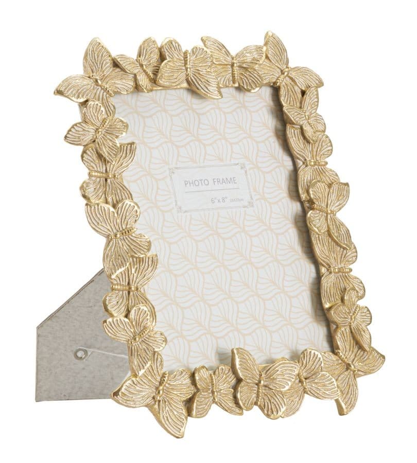Cornice Farfalle Glod Cm 22,3X2,3X27,8 (Misura Interna Cm 15X20) in Cornici da parete e da tavolo Led Mall Home - Napoli, commercioVirtuoso.it