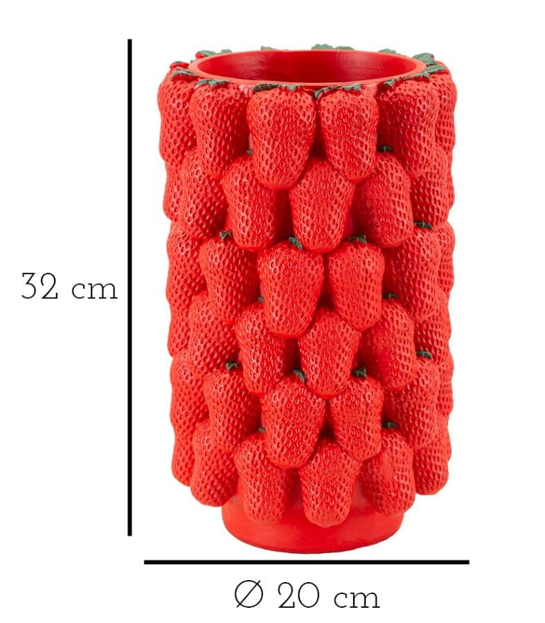 Vaso Strawberry Cm Ø 20X32 in Vasi tradizionali Led Mall Home - Napoli, commercioVirtuoso.it