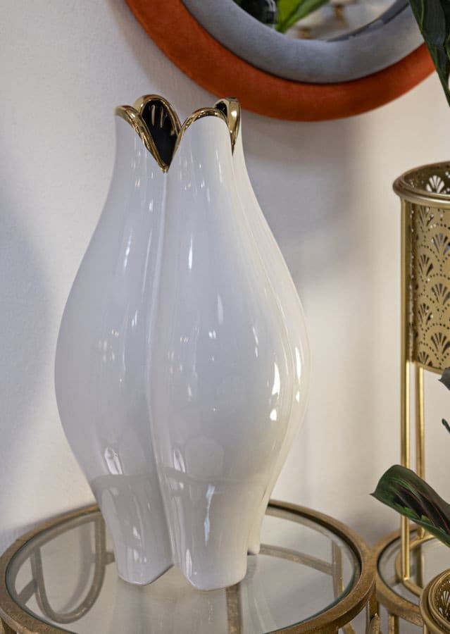 Vaso Ceramica Potter Cm Ø 21X40 in Cachepot Led Mall Home - Napoli, commercioVirtuoso.it