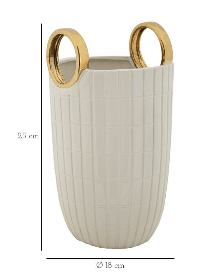 Vaso Ceramica Shopping Cm Ø 18X25 in Vasi tradizionali Led Mall Home - Napoli, commercioVirtuoso.it