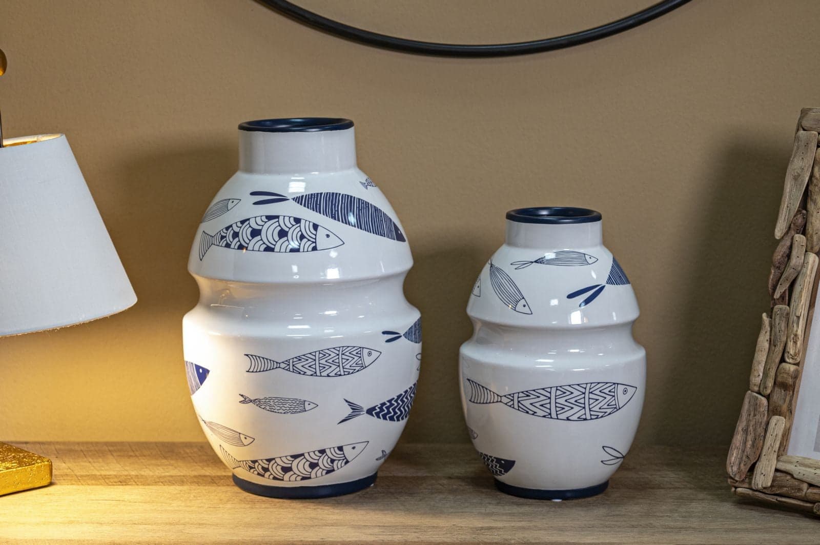 Vaso Ceramica Fish Cm Ø 21X31 in Vasi tradizionali Led Mall Home - Napoli, commercioVirtuoso.it