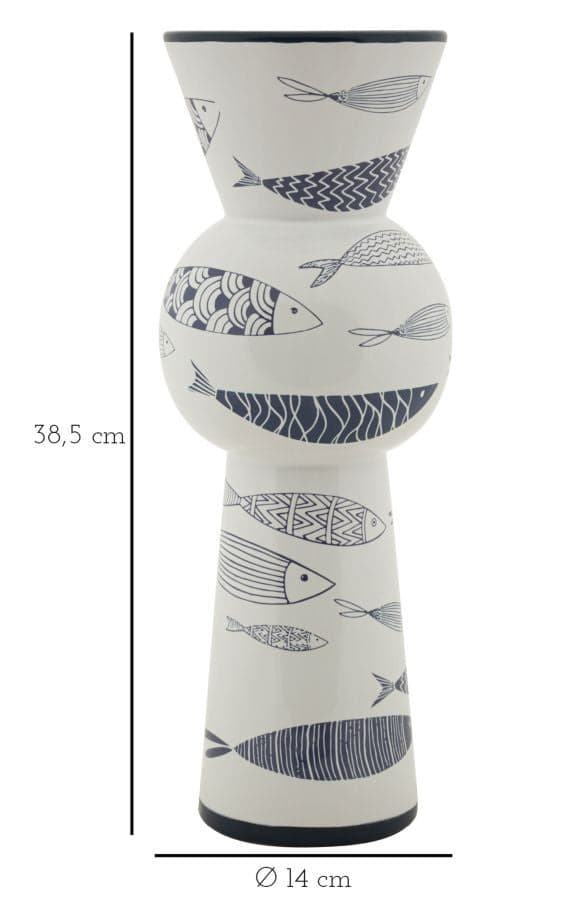 Vaso Ceramica Fish Tall Cm Ø 14X38,5 in Vasi tradizionali Led Mall Home - Napoli, commercioVirtuoso.it