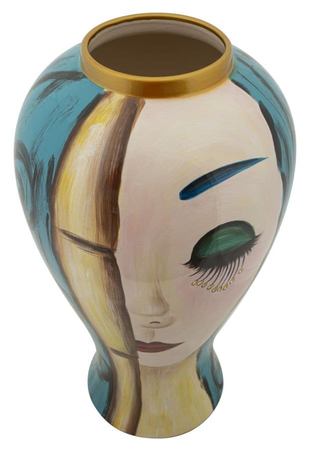 Vaso Ceramica Art Face Cm Ø 28X50 in Vasi tradizionali Led Mall Home - Napoli, commercioVirtuoso.it