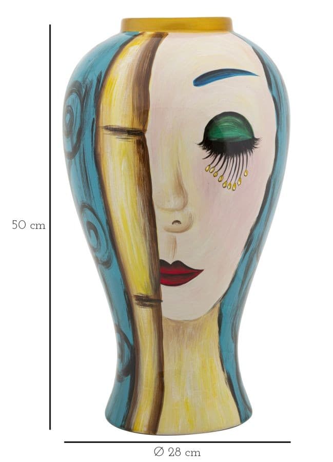 Vaso Ceramica Art Face Cm Ø 28X50 in Vasi tradizionali Led Mall Home - Napoli, commercioVirtuoso.it
