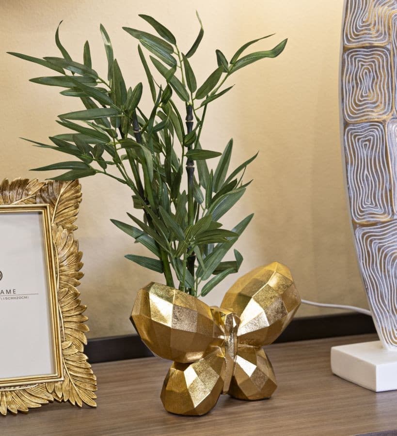 Vaso Butterfly Gold Cm 22,5X8X15 in Vasi Led Mall Home - Napoli, commercioVirtuoso.it