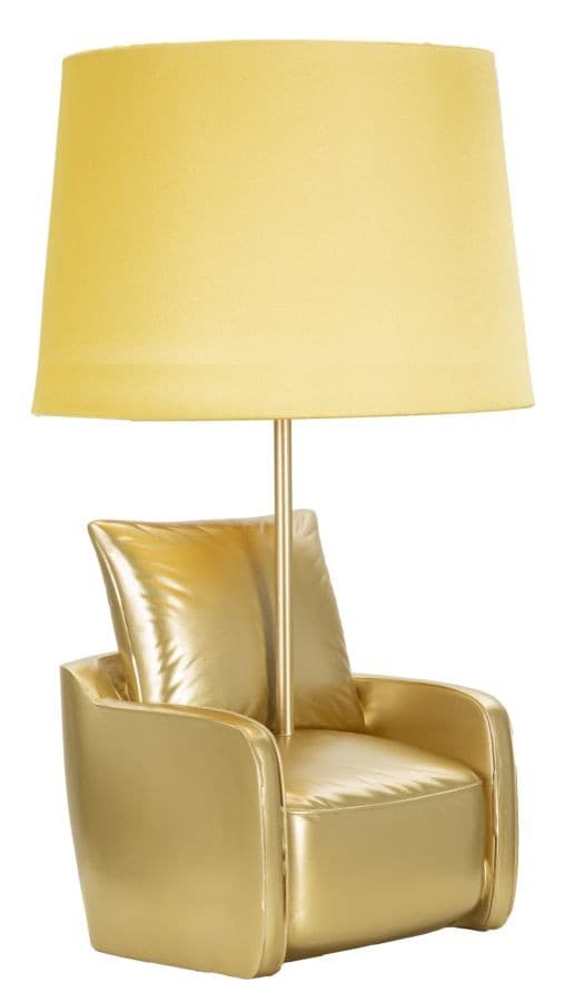 Lampada Da Comodino Midcentury Gialla Cm Ø 26X46 in Lampade da tavolo e abat-jour Led Mall Home - Napoli, commercioVirtuoso.it
