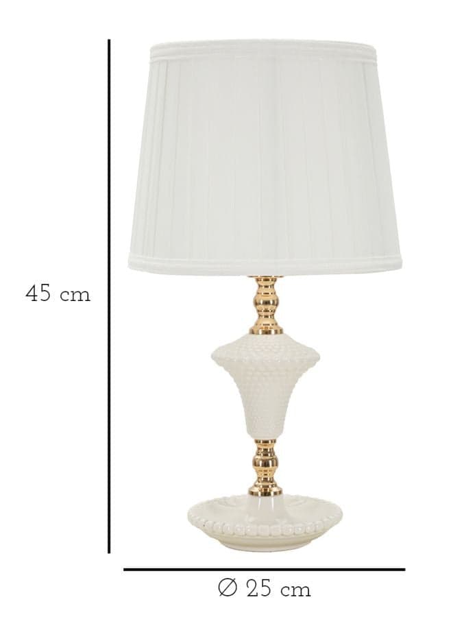 Lampada Da Comodino Caserta Cm Ø 25X45 in Lampade da tavolo e abat-jour Led Mall Home - Napoli, commercioVirtuoso.it