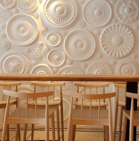 Rosone a soffitto per lampadario in polistirolo geometrico moderno 50cm in Rosoni a soffitto Led Mall Home - Napoli, commercioVirtuoso.it