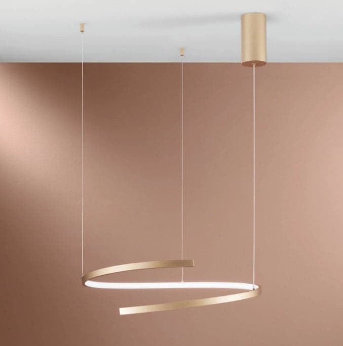 Lampadario Led cct Oro 38W 6090Lm 60X150X12Cm in Plafoniere Led Mall Home - Napoli, commercioVirtuoso.it