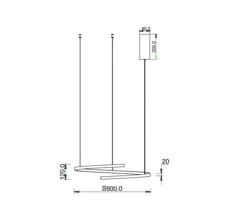 Lampadario Led cct Oro 38W 6090Lm 60X150X12Cm in Plafoniere Led Mall Home - Napoli, commercioVirtuoso.it