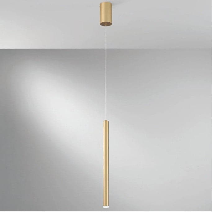 Sospensione tubolare singola Led Oro 5W 470Lm 200X6X2,5 Cm in Lampade a sospensione Led Mall Home - Napoli, commercioVirtuoso.it
