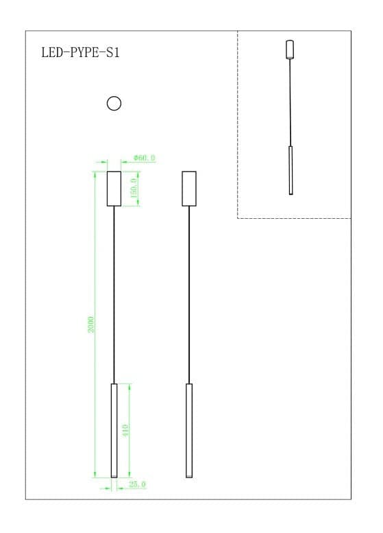 Sospensione tubolare singola Led cct Oro 5W 470Lm 200X6X2,5 Cm in Lampade a sospensione Led Mall Home - Napoli, commercioVirtuoso.it