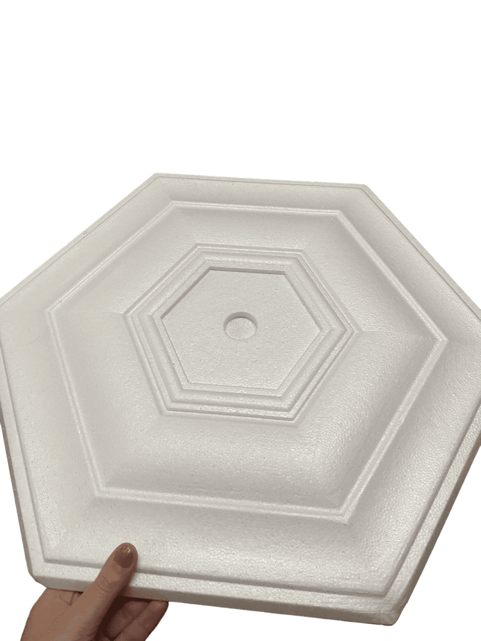 Rosone a soffitto per lampadario in polistirolo geometrico moderno 50cm in Rosoni a soffitto Led Mall Home - Napoli, commercioVirtuoso.it