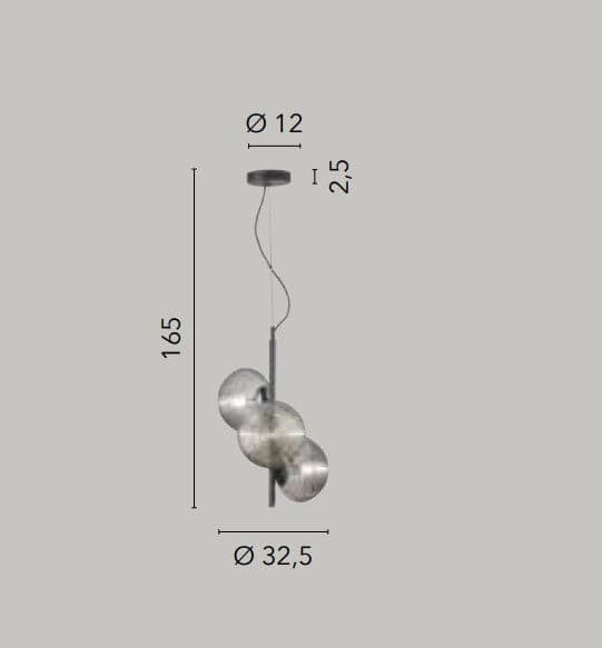 Lampadario a Sospensione in metallo con tre diffusori Oro 3Xe27 12X32,5X165Cm in Lampade a sospensione Led Mall Home - Napoli, commercioVirtuoso.it
