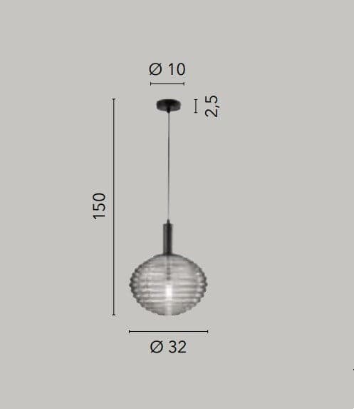 Lampadario a Sospensione Oro 1Xe27 10X32X150Cm in Lampadari Led Mall Home - Napoli, commercioVirtuoso.it