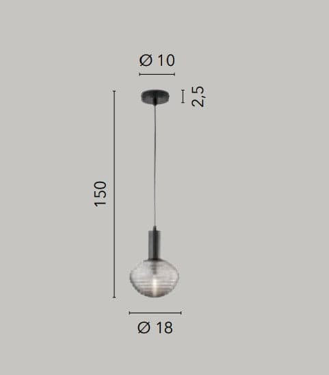 Lampadario a Sospensione Oro 1Xe27 10X18X150Cm in Lampade a sospensione Led Mall Home - Napoli, commercioVirtuoso.it