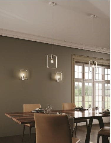 Applique Bianco Nickel 1Xe27 19,5X6X27Cm in Applique Led Mall Home - Napoli, commercioVirtuoso.it