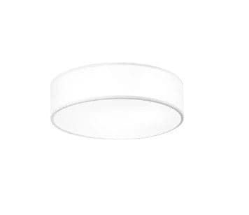 Plafoniera in metallo e tessuto Bianca 7Xe27 76X76X15Cm
