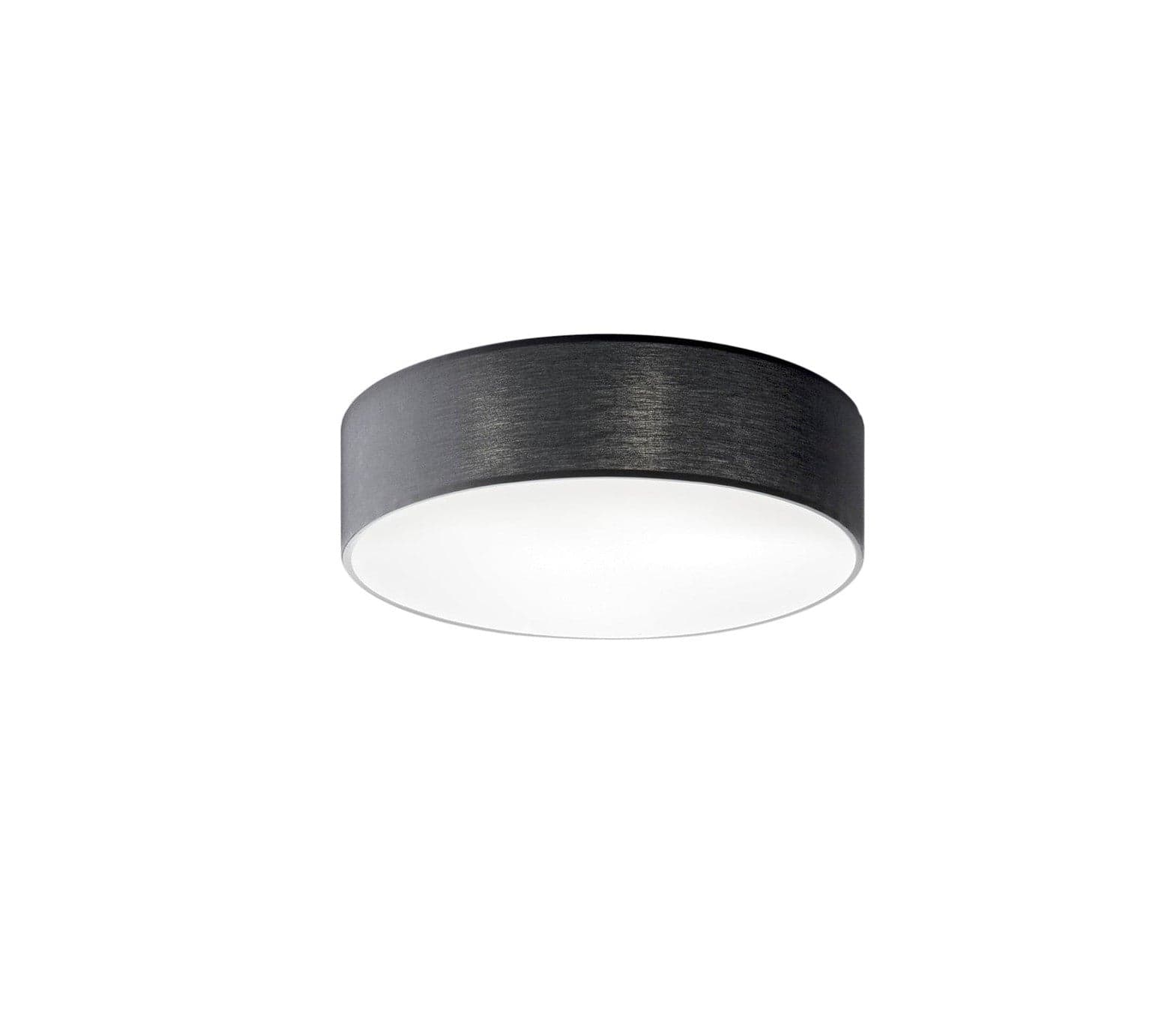 Plafoniera in metallo e tessuto Nera 4Xe27 57X57X15Cm