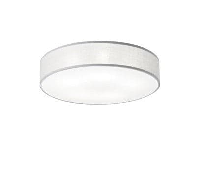 Plafoniera in metallo e tessuto Grigia 4Xe27 57X57X15Cm