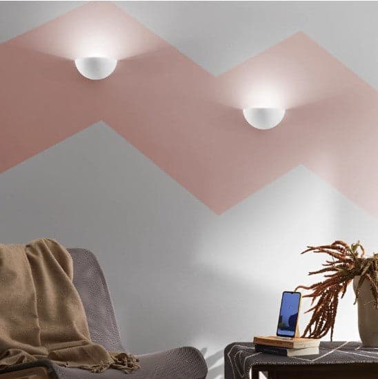 Applique Led in gesso verniciabile PIZNAIR 6W con interruttore cct 18 cm. in Applique Led Mall Home - Napoli, commercioVirtuoso.it