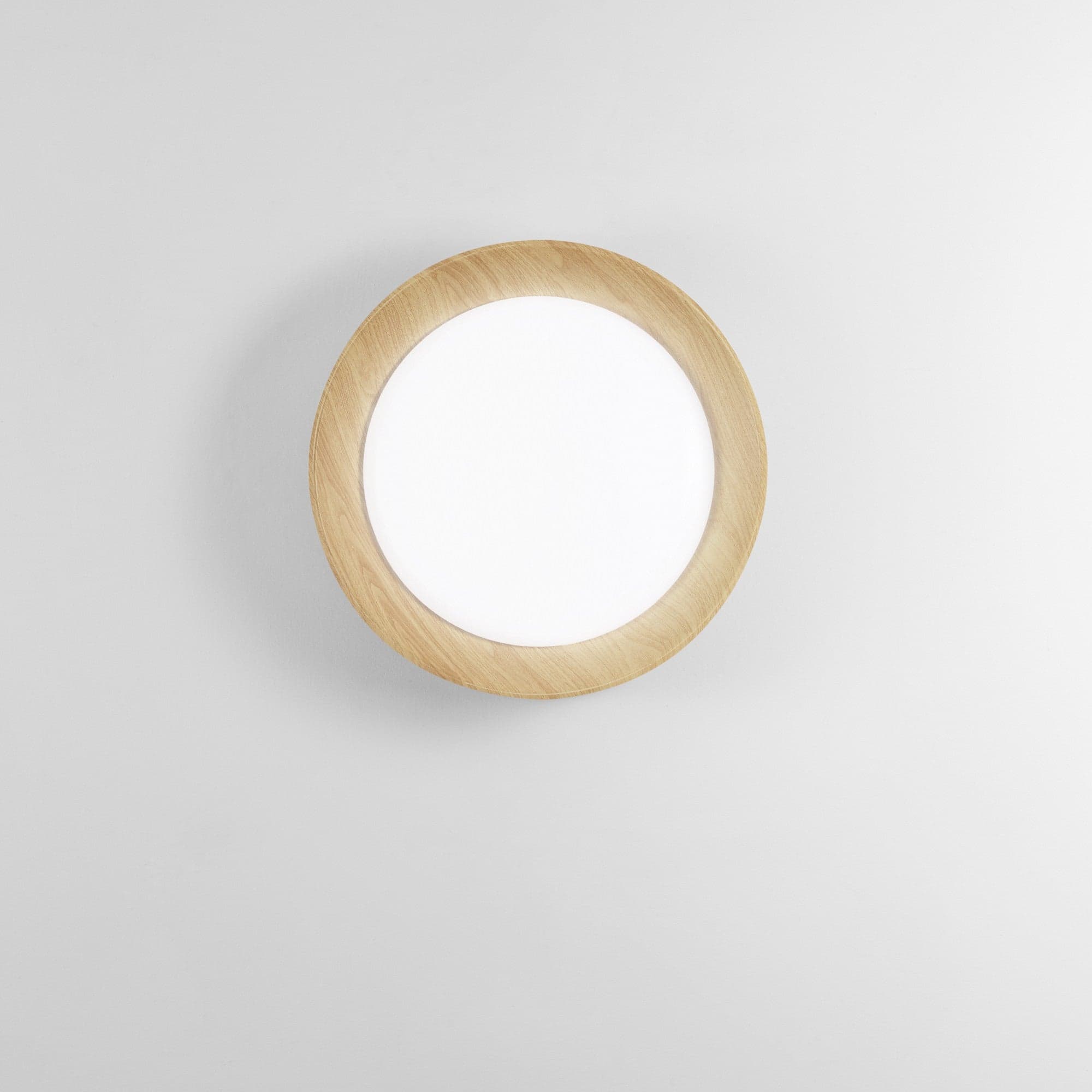 Plafoniera metallo Bianco con interno dall'Effetto Legno 50X8,5CM in Plafoniere Led Mall Home - Napoli, commercioVirtuoso.it