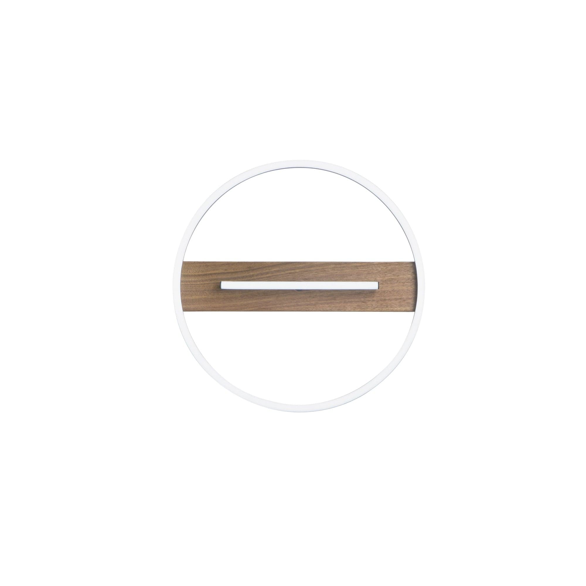 Plafoniera struttura in metallo e base Effetto Legno 40,5X5 CM