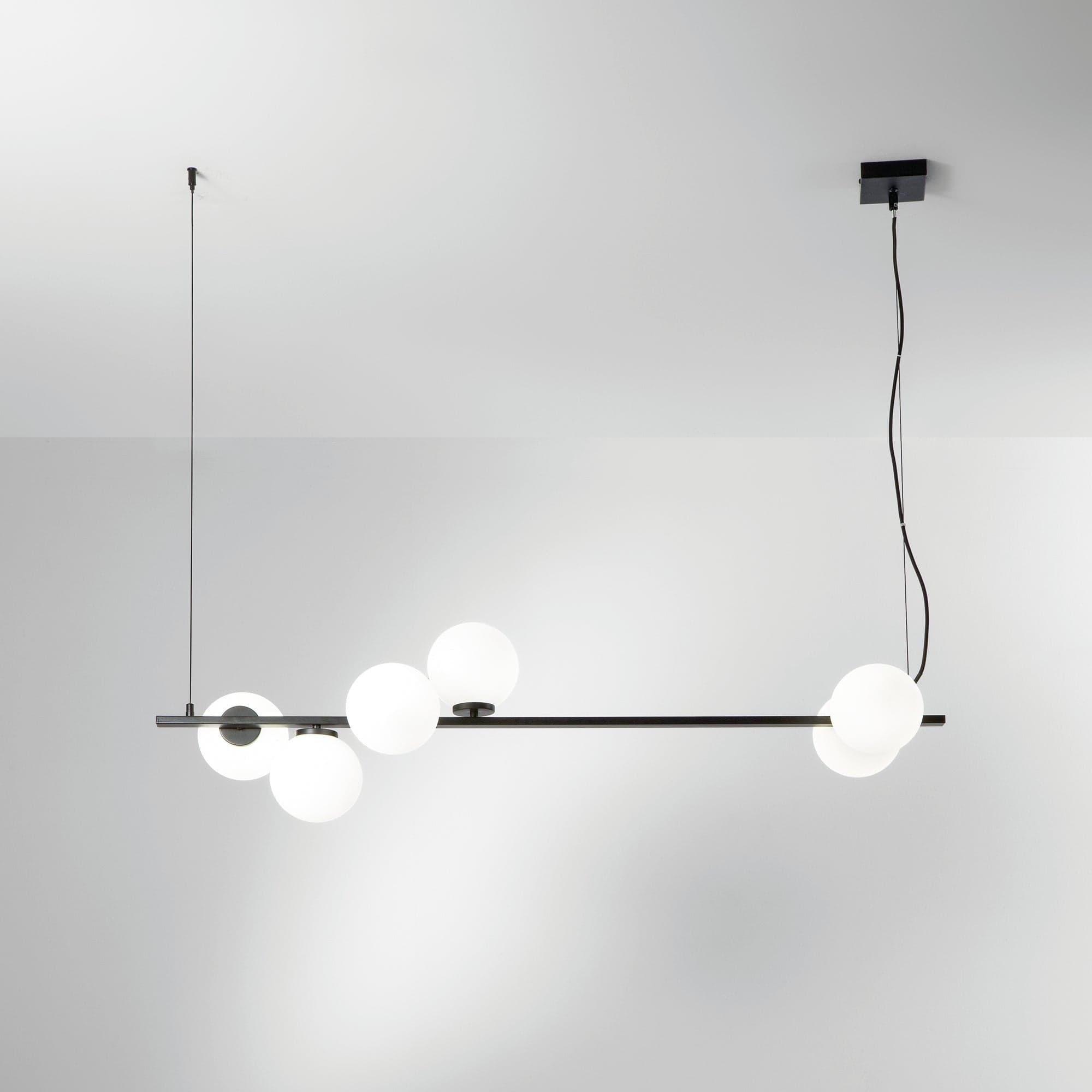Lampadario a  sospensione in metallo NERO 120X150X33,4 CM in Lampade a sospensione Led Mall Home - Napoli, commercioVirtuoso.it
