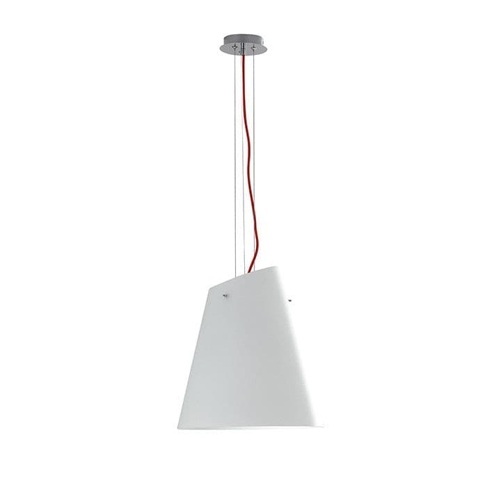 Lampadario a sospensione con cavo in tessuto rosso (3XE27) 120X35X40CM in Lampade a sospensione Led Mall Home - Napoli, commercioVirtuoso.it