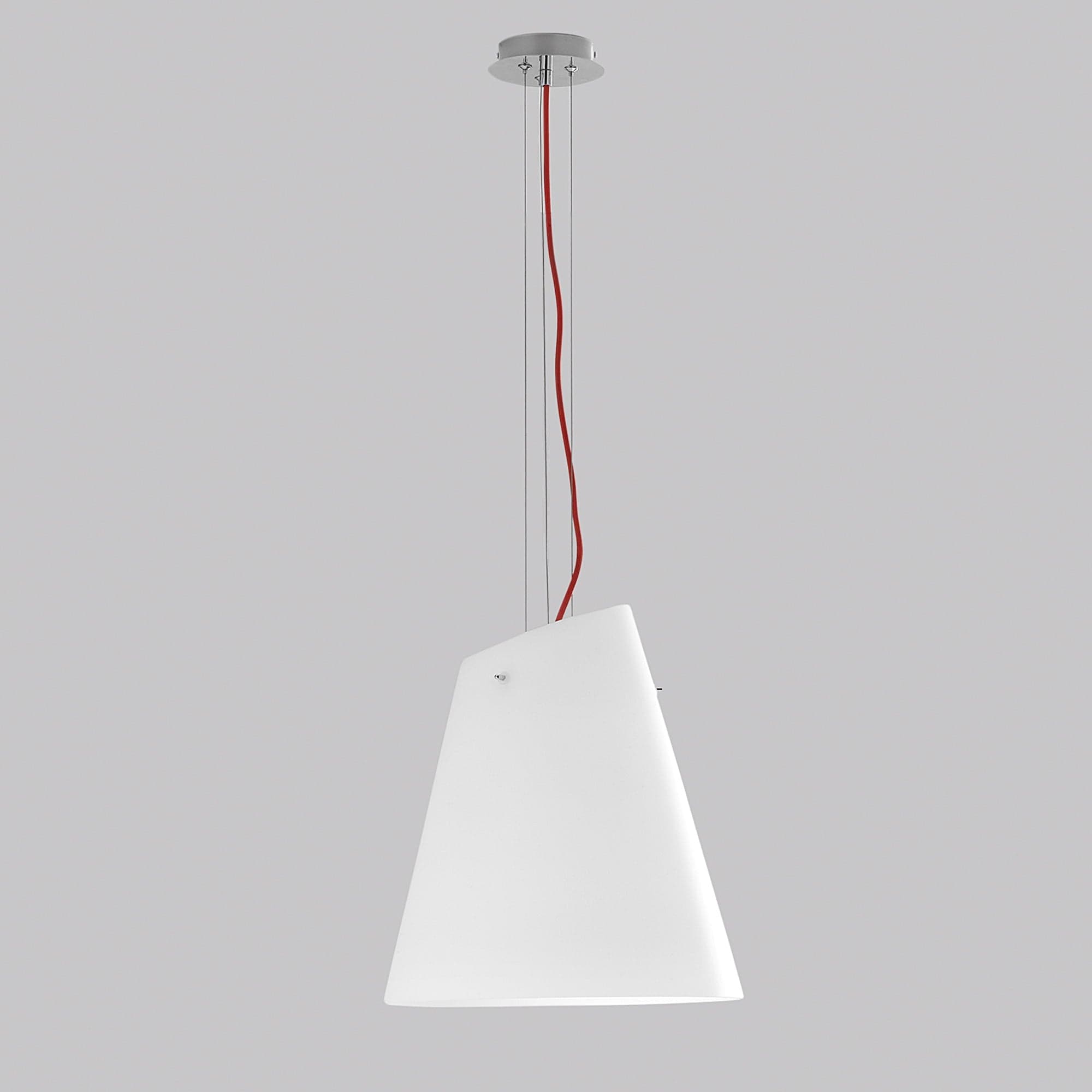 Lampadario a sospensione con cavo in tessuto rosso (3XE27) 120X35X40CM in Lampade a sospensione Led Mall Home - Napoli, commercioVirtuoso.it