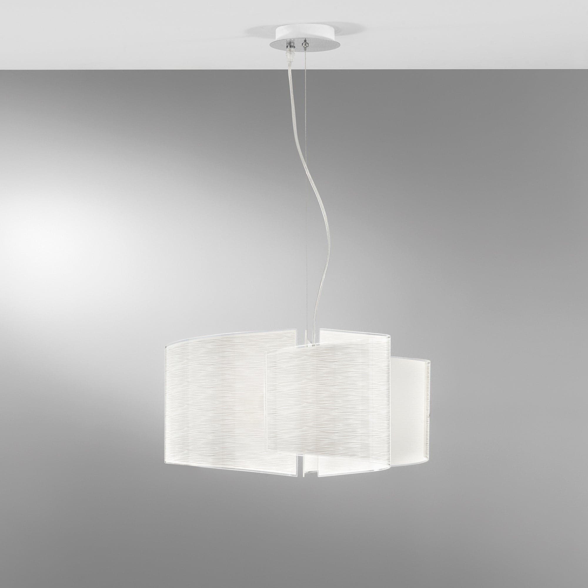 Lampadario a sospensione in vetro decorato 130X45X25 CM in Lampade a sospensione Led Mall Home - Napoli, commercioVirtuoso.it