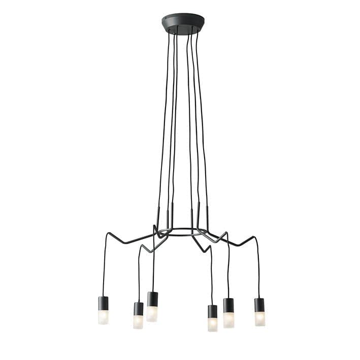 Lampadario a sospensione acrilico e metallo nero 120X66CM in Lampade a sospensione Led Mall Home - Napoli, commercioVirtuoso.it