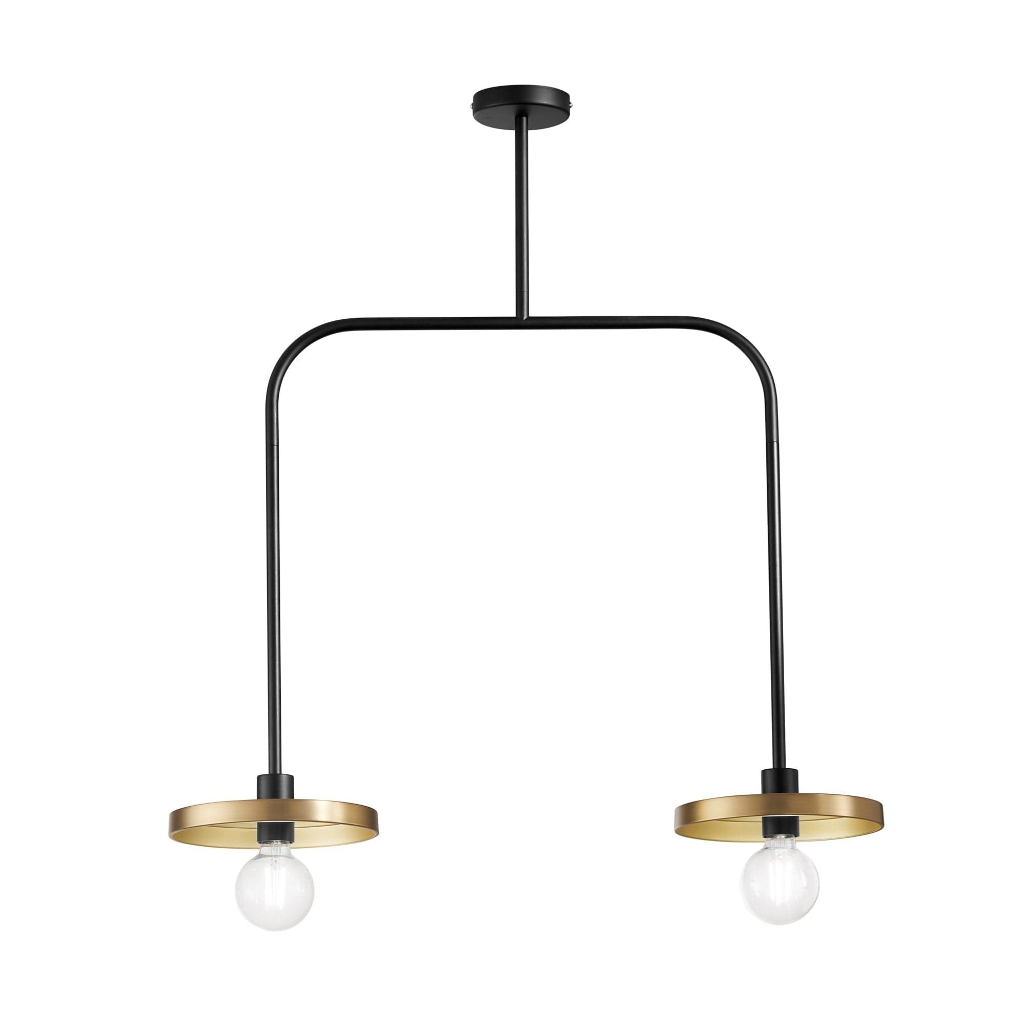 Lampadario a sospensione in metallo Nero/Oro 91,3X85X25CM