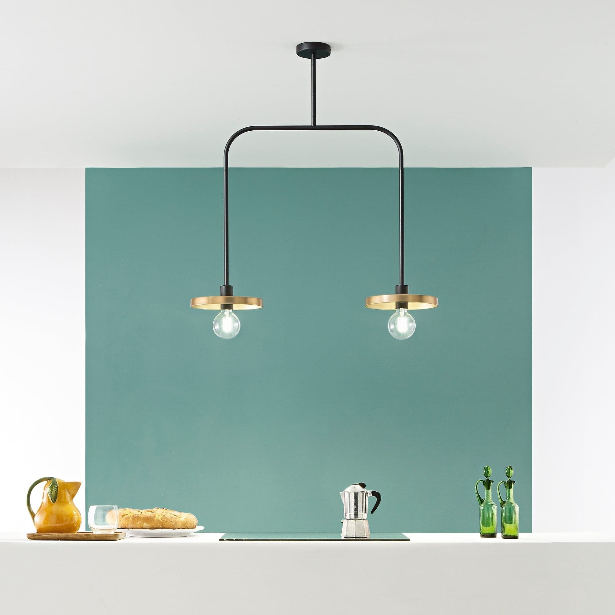 Lampadario a sospensione in metallo Nero/Oro 91,3X85X25CM in Lampade a sospensione Led Mall Home - Napoli, commercioVirtuoso.it