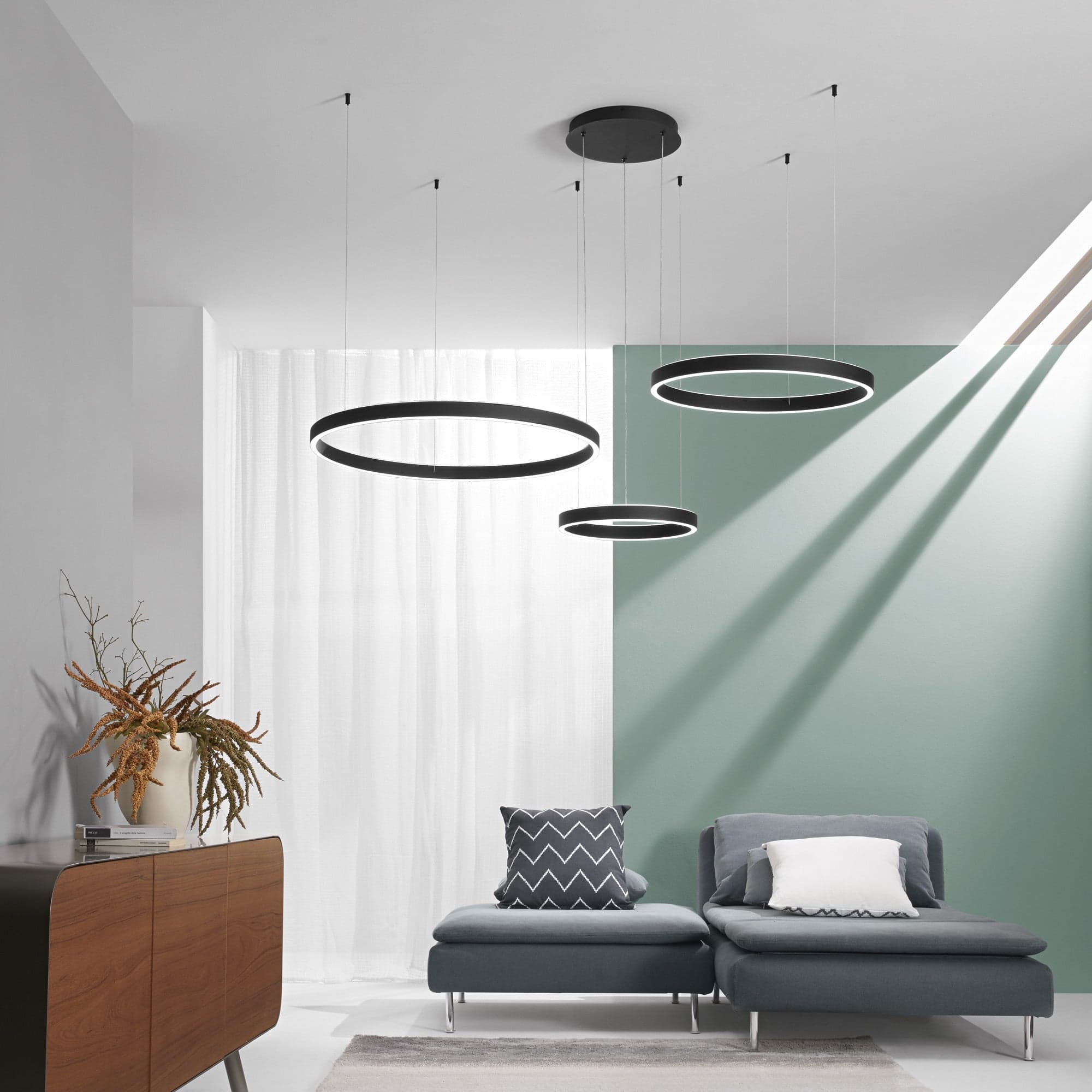 Lampadario a sospensione Nero 120X150X32 cm in Lampade a sospensione Led Mall Home - Napoli, commercioVirtuoso.it